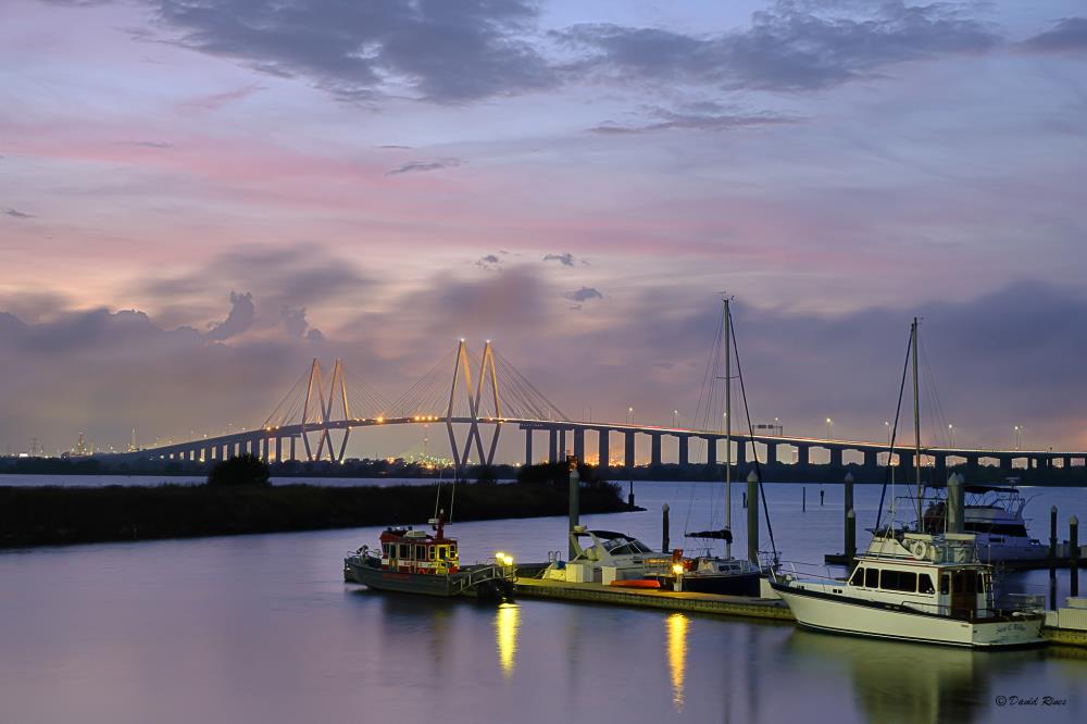 Sunset Baytown Bridge