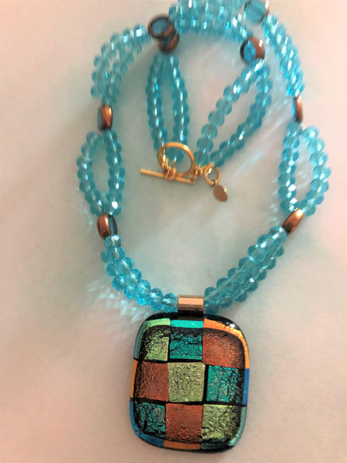 Dichroic Patchwork Necklace
