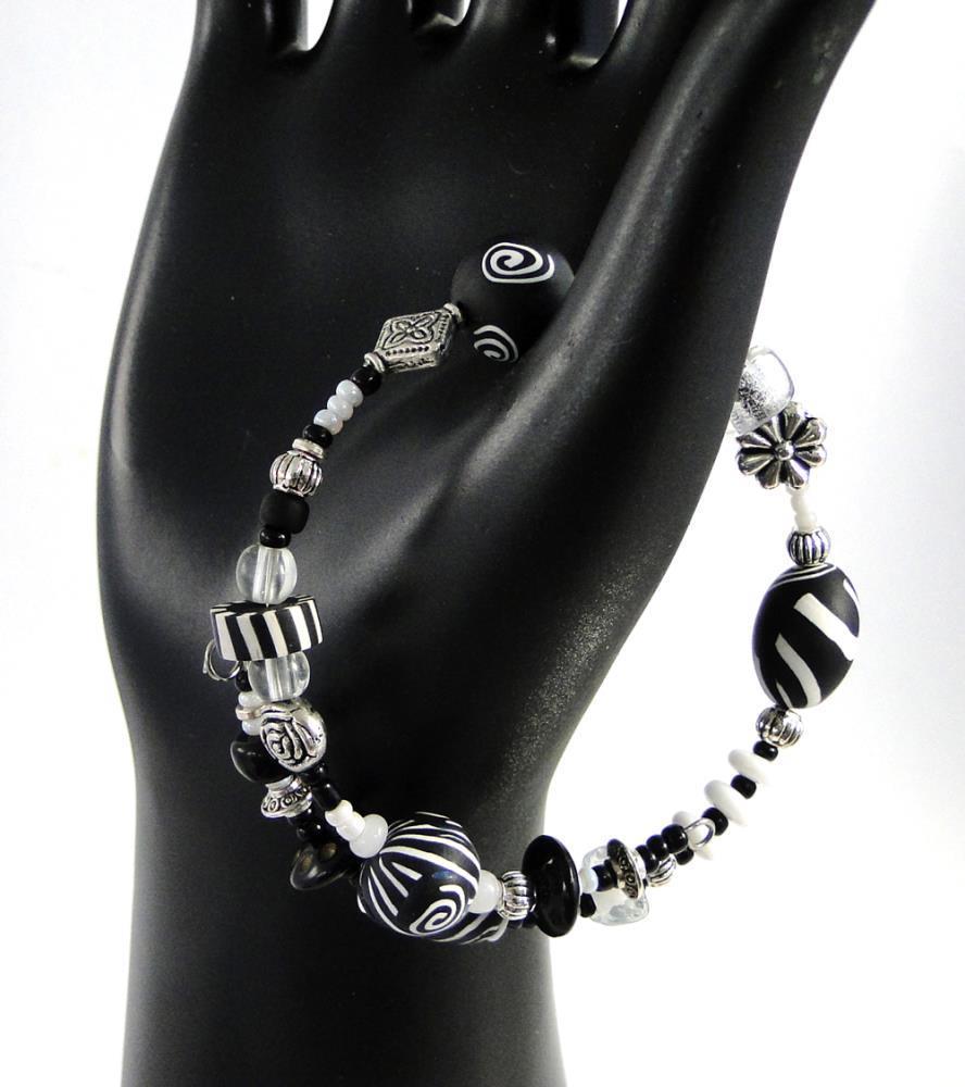 Black & White Wrap Bracelet