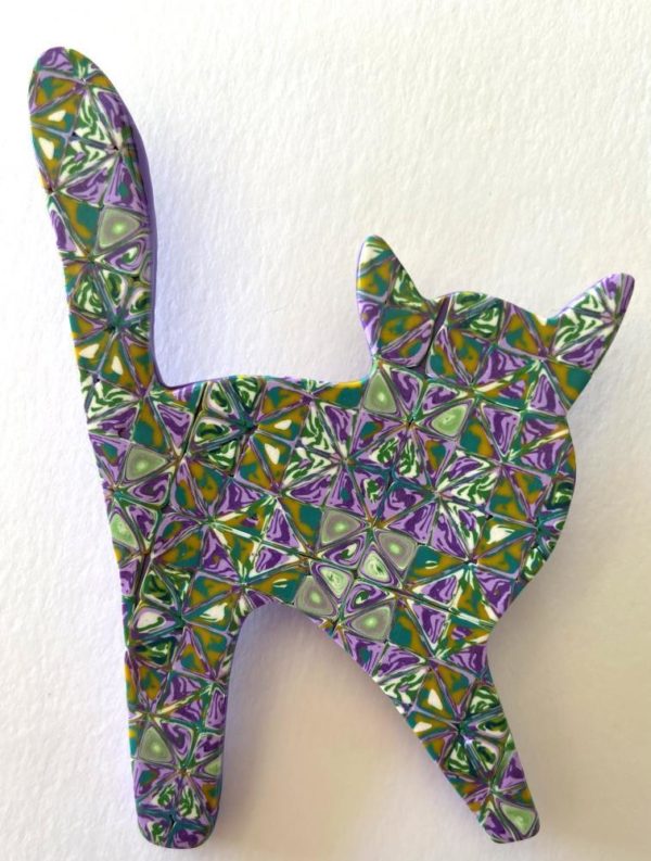 Quilted Cat Brooch