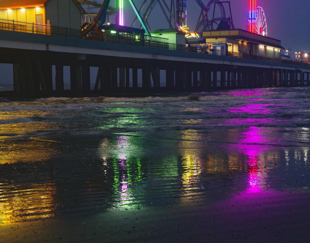 Pleasure Pier Reflections